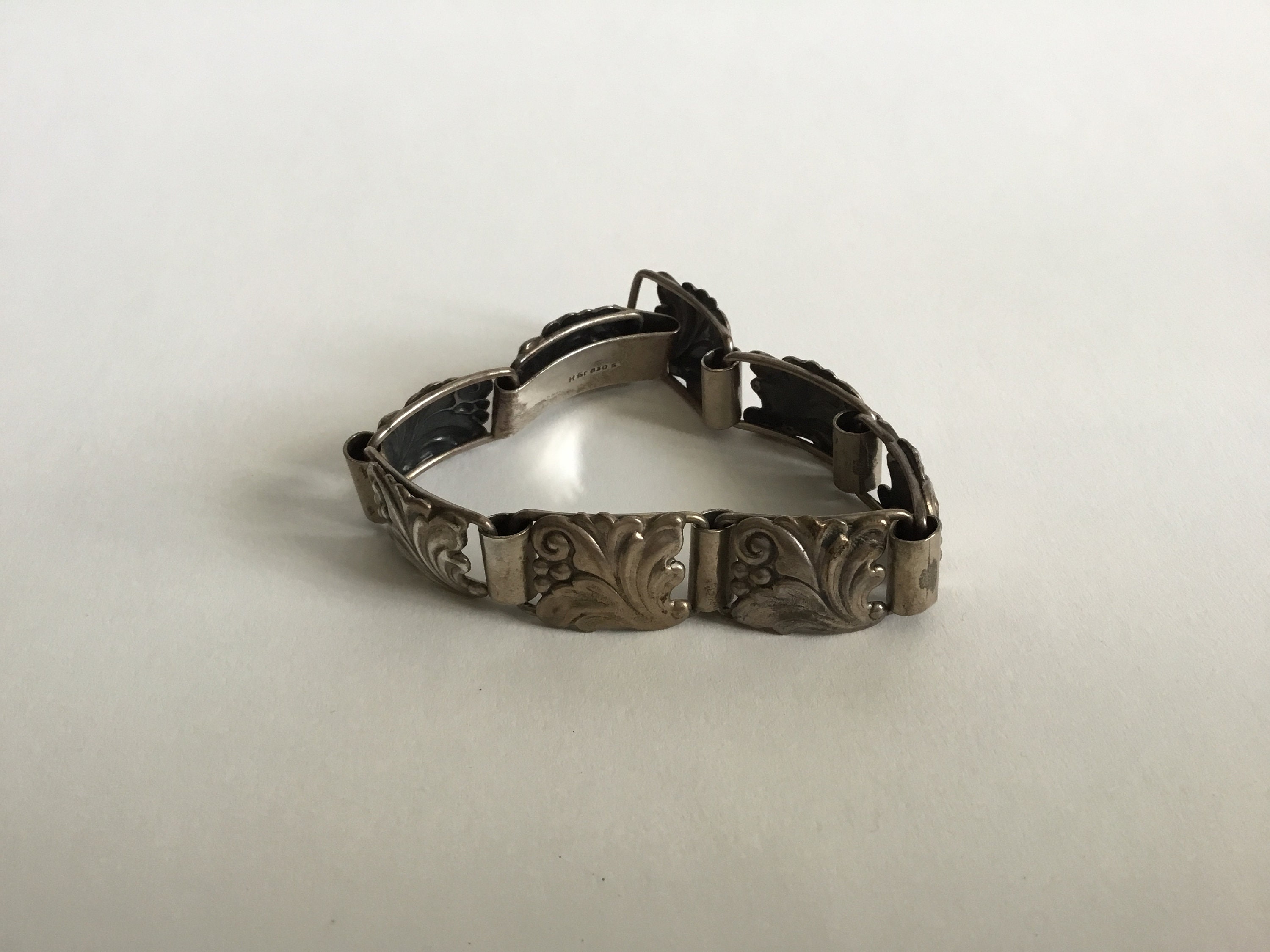 Vintage Scandinavian Retro Modern 830 Silver Link Bracelet