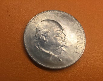 未流通の英国チャーチル・クラウン、1965年記念コイン