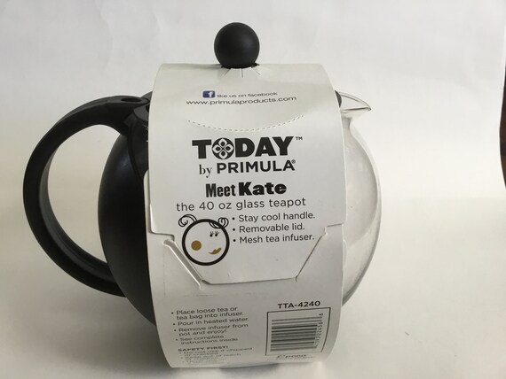 Purefold 40オンス ガラスティーポット 取り外し可能なインフューザー付き 1200ml 咲き乱れるリーフティーメーカー コンロで使えるティー スタイリッシュなガラス製ハーフムーン 40 オンス ティーポット