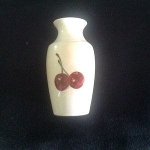 Vintage Miniature Vase &quot;Fruit&quot; by Palissy,A Royal Worcester Co.H 2.50&quot;