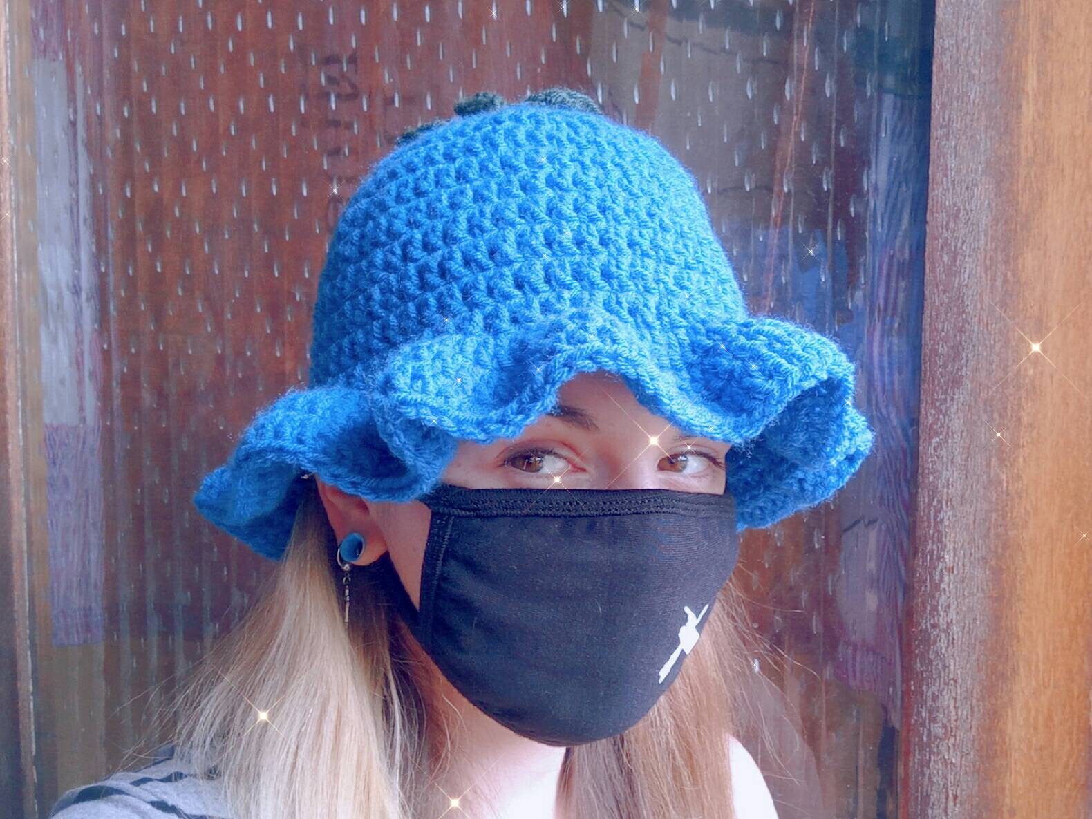 Blueberry Bucket Hat | Crochet Bucket Bonnet | Blue Bell  display picture 1