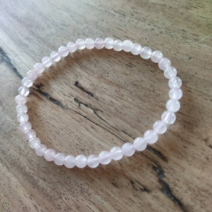 Bracelet rolled stones Rose quartz