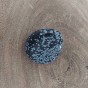 Natural snowy Obsidian Rollstone