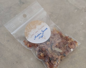 Yellow amber resin incense