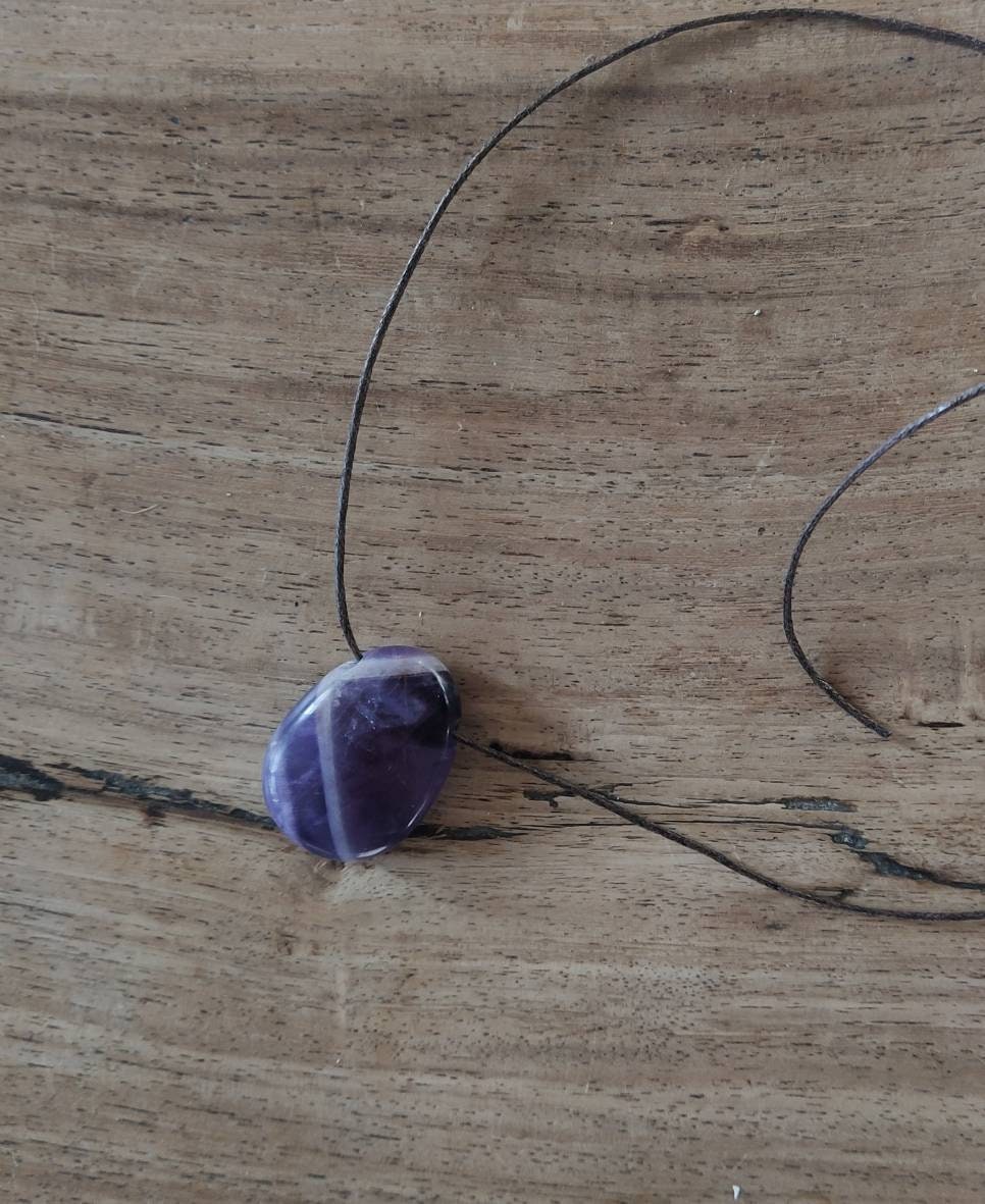 Ametista Collana Ciondolo A Forma Di Chevron Con Doppia - Foto 10