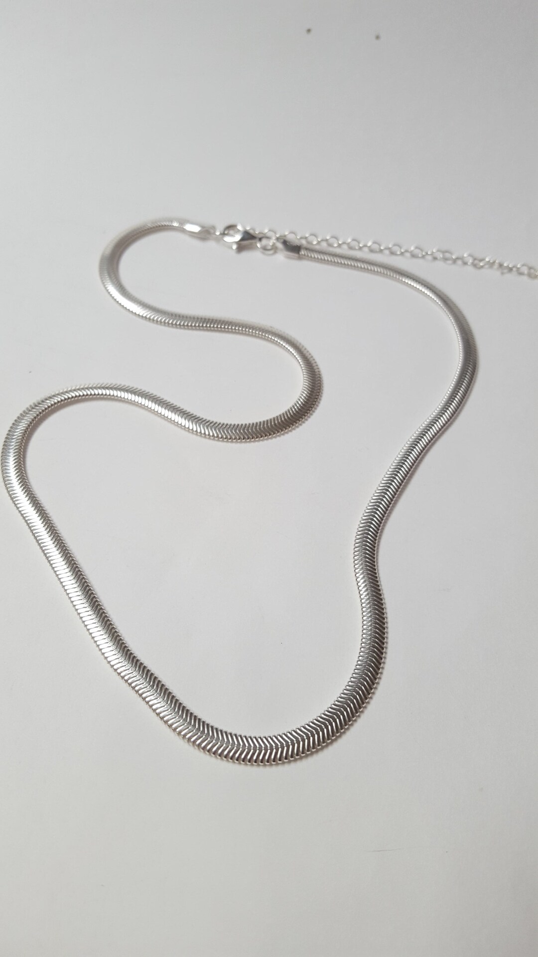 Nklaus Collana Catenina A Serpente In Argento Sterling 925 - Larghezza 1mm, Scegli La Lunghezza (38-45cm)