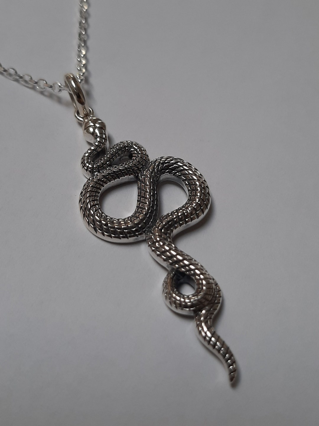 Colgante Plata Serpiente Collar Serpiente Snake Pendant - Etsy