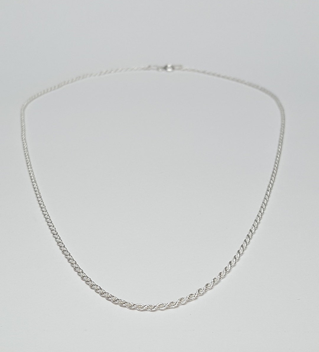 Cordón Salomónico De Plata, Gargantilla Cordón Gordo, Collar Cordón De ...