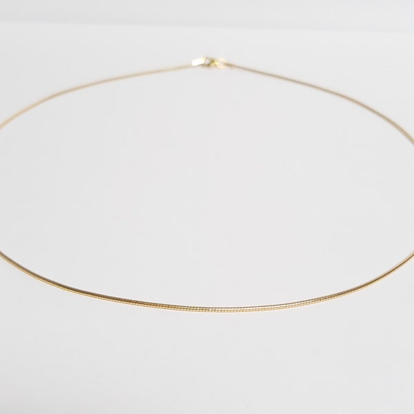 Chaîne Omega, collier Omega en or, choker Omega, collier Omega argenté Chaîne omega semi-rigide, cadeau délicat, cadeau délicat pour sa chaîne Omega