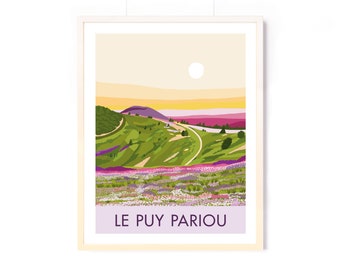 Auvergne poster 30X40CM / PUY PARIOU / vintage style