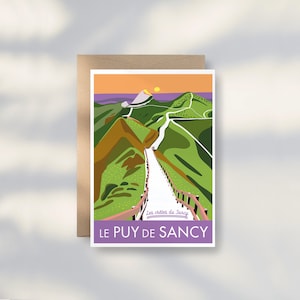 AUVERGNE Postcard 10X14CM / Vintage Spirit / Puy de Sancy les crêtes