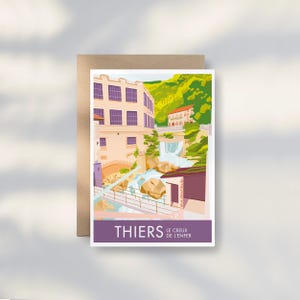 Postcard AUVERGNE Thiers the hollow of Hell / 10X14CM / Vintage Spirit /