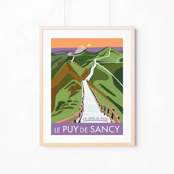 Affiche AUVERGNE 30X40CM / Poster Vintage / Puy de Sancy