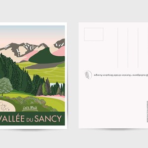 Carte postale AUVERGNE 10X14CM / Esprit Vintage / Vallée de Sancy