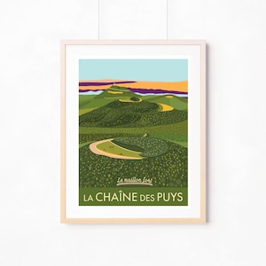 AUVERGNE Poster 30X40CM / Vintage Poster / Chaîne des Puys