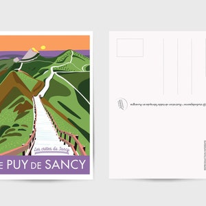 Carte postale AUVERGNE 10X14CM / Esprit Vintage / Puy de Sancy les crêtes