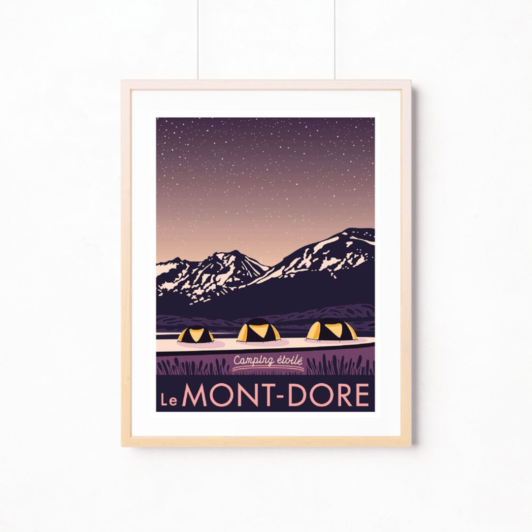 Affiche Vintage Funny Mountain Bike 1987 - Velo Cross Bourboule Mont Dore Auvergne MBK