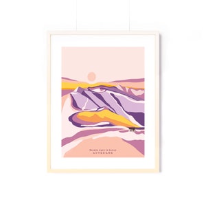 Póster AUVERNIA 30X40CM / Paseo en Sancy / Vintage Minimalista