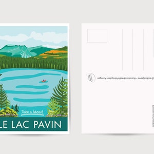 Carte postale AUVERGNE 10X14CM / Esprit Vintage / lac Pavin