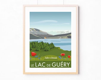 AUVERGNE Poster 30X40CM / Vintage Poster / Lac de Guéry