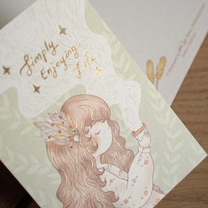 Simply Enjoying Life Gold Foil Postcard