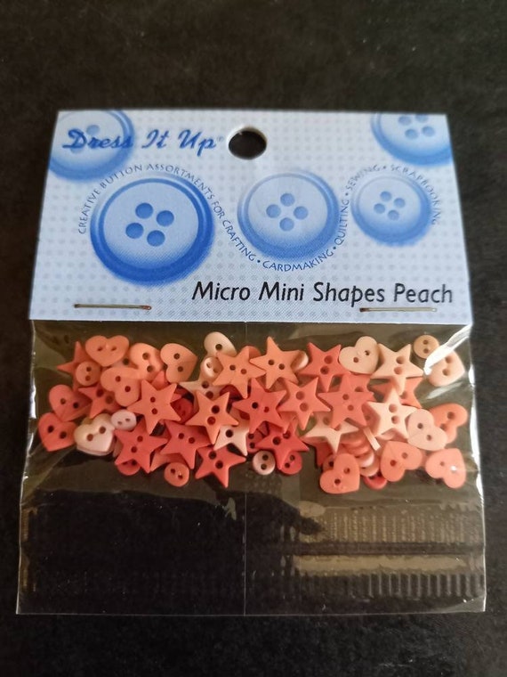 Dress It up Buttons and Embellishments. Micro Mini Shapes Peach. Multi  Pack. - Etsy Israel