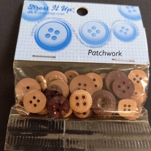 Dress it up buttons. &quot;Patchwork&quot;. Multiback of brawn buttons.