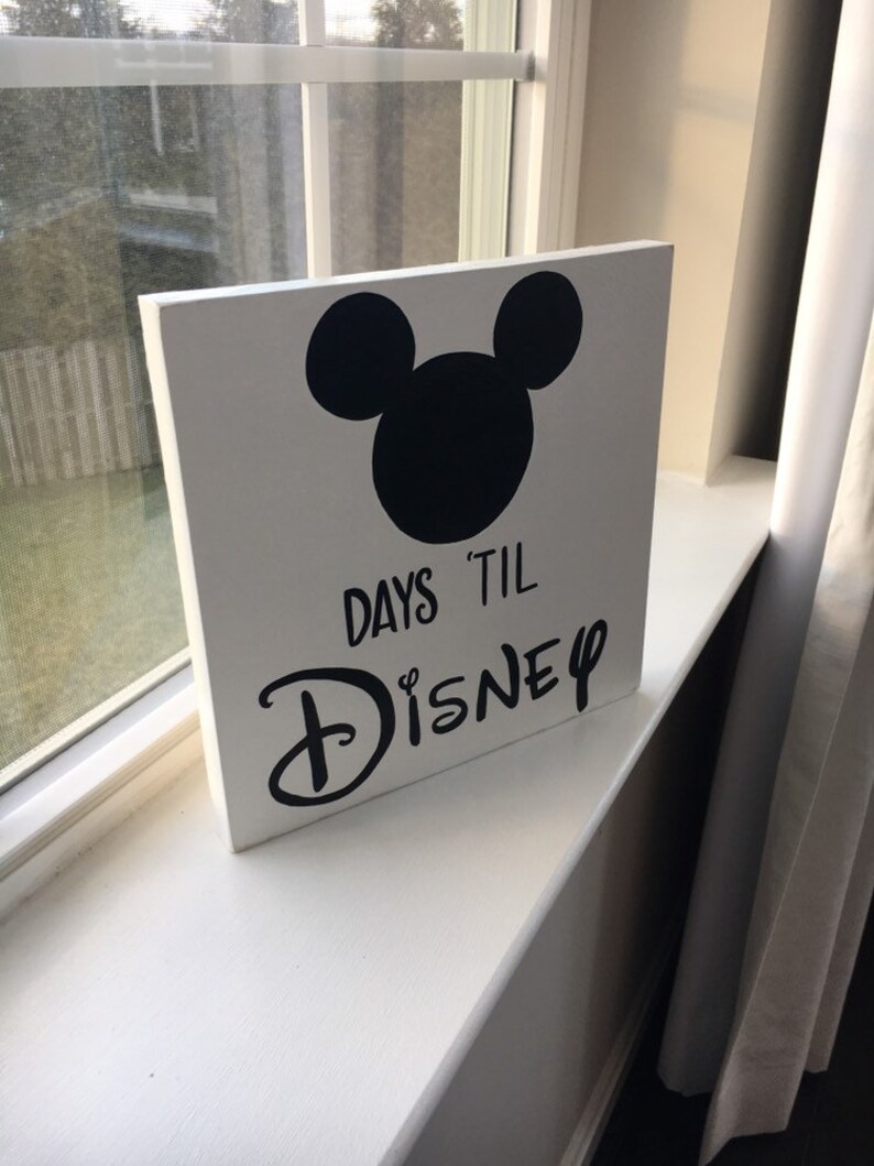 Days Until Disney Countdown Sign Disney Countdown Sign Etsy