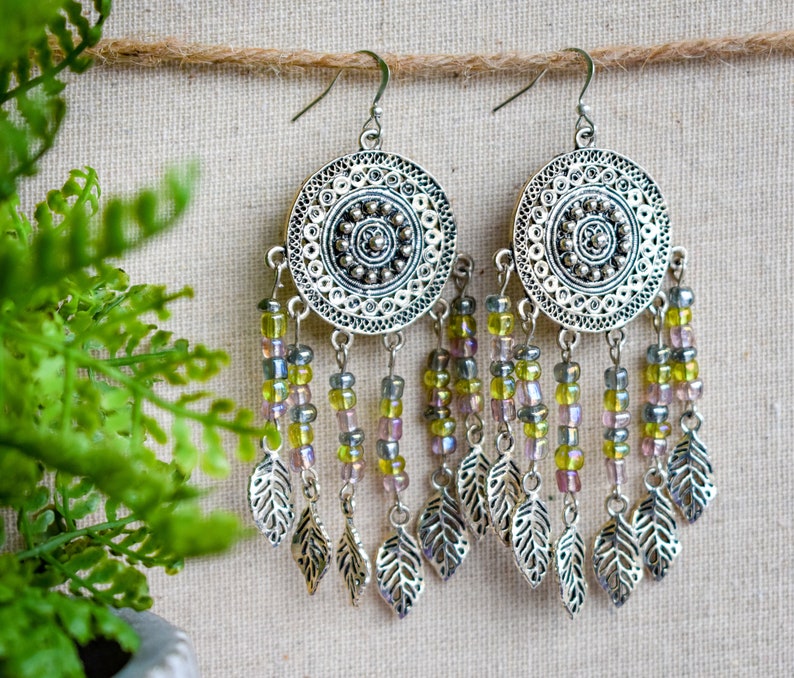 Dreamcatcher Earring Colourful Earrings. Festival Fashion