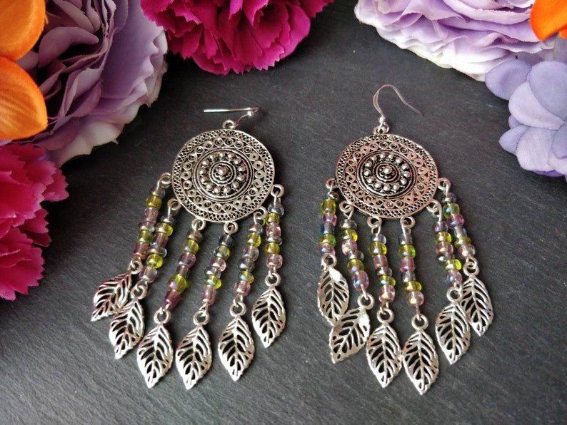 Dreamcatcher Earring Colourful Earrings. Festival Fashion