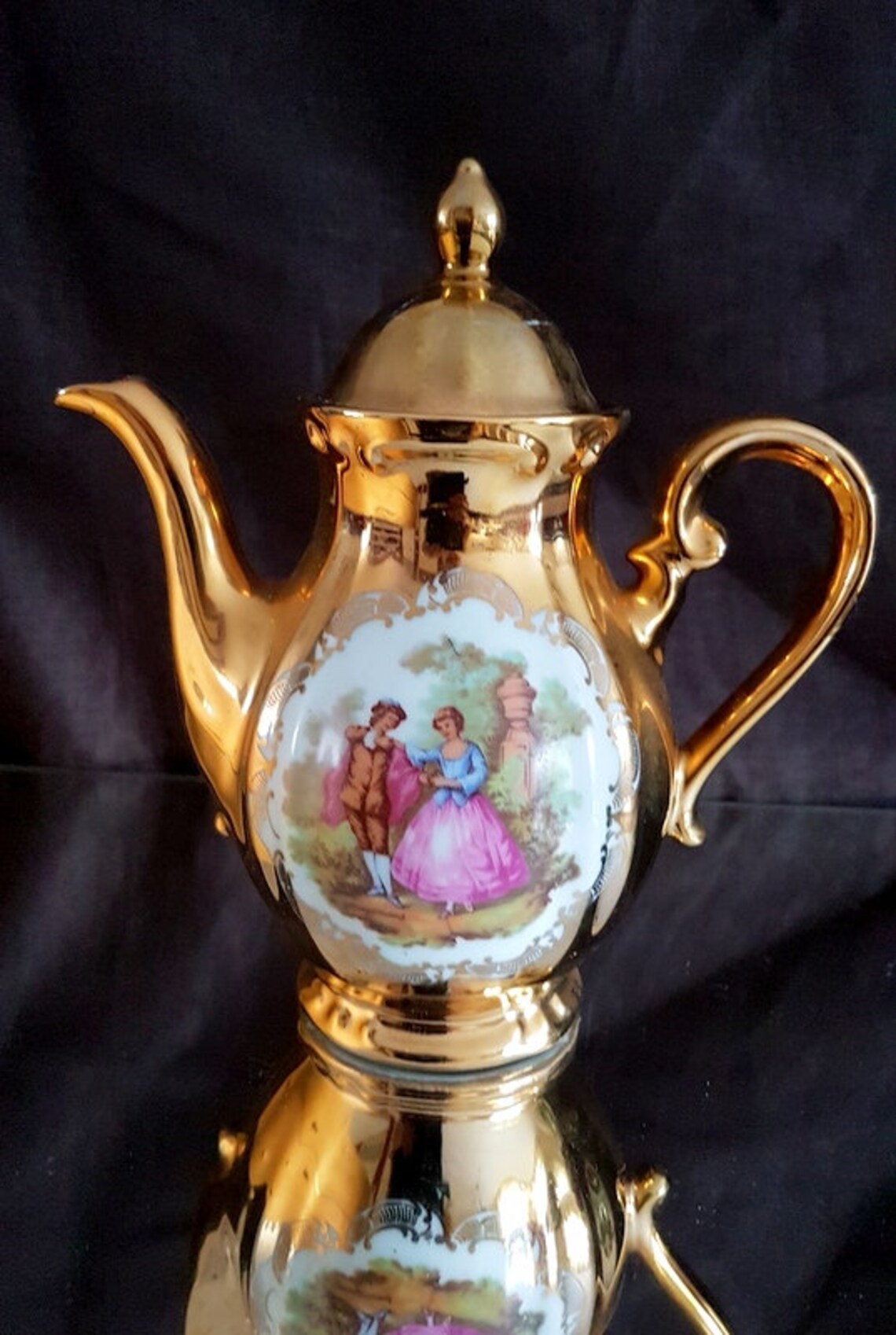 Gold 24 K Bavaria Tea Set 17 Pieces Etsy