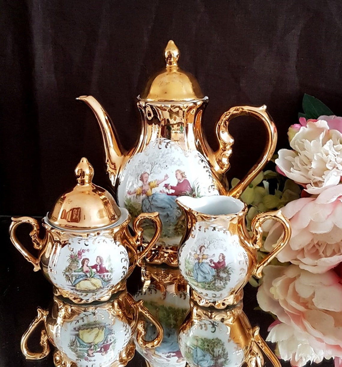 Bavaria Gold 24 k Tea Set 5 pieces Etsy