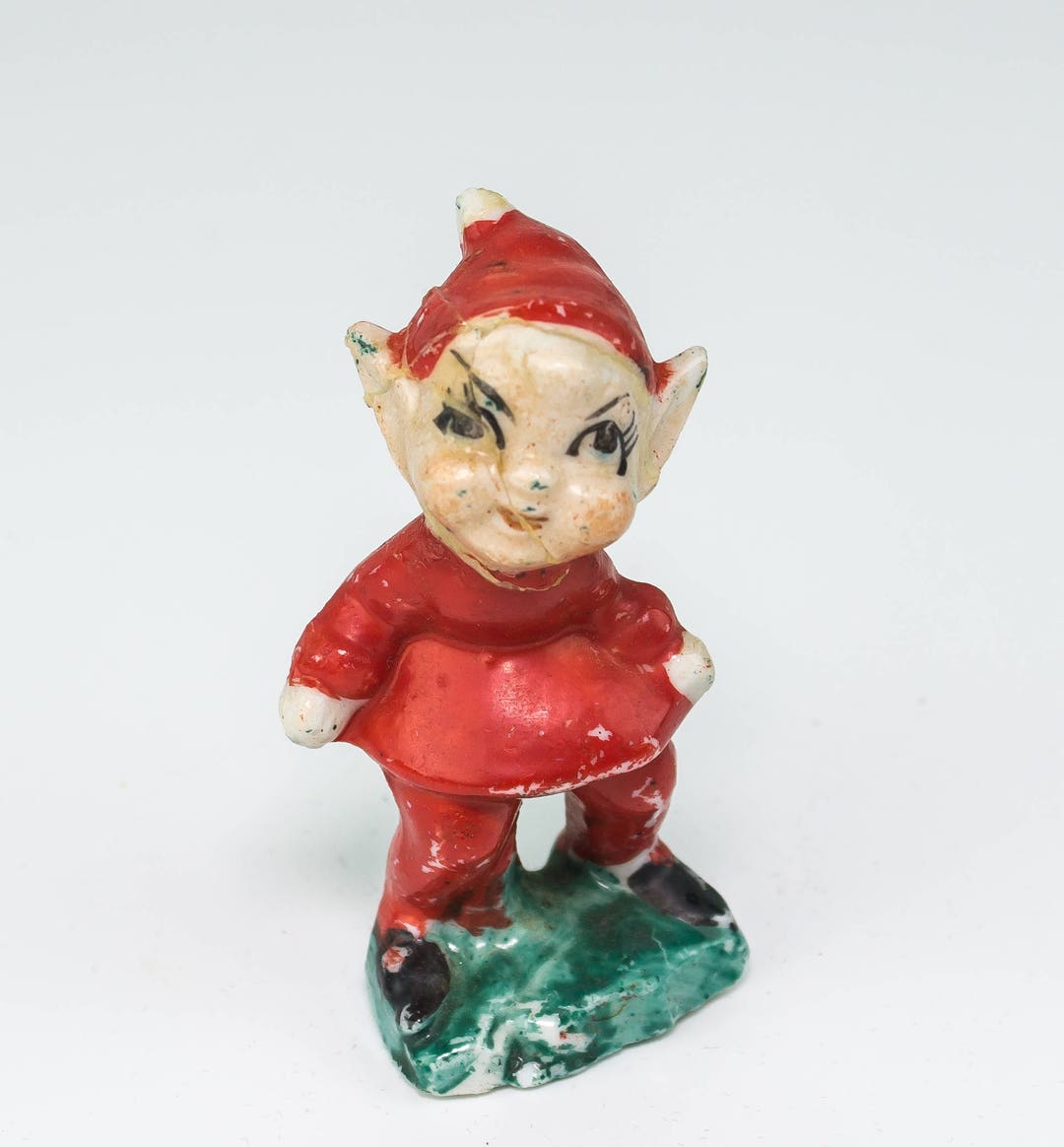 Vintage Christmas Elf Figurine Midcentury Very Old RARE Etsy