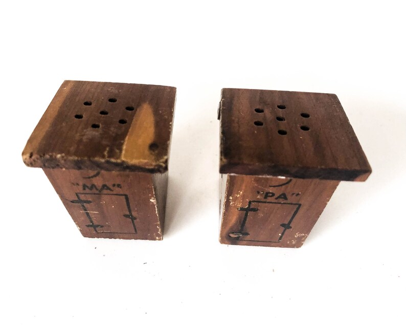 Vintage Ma & Pa Outhouse Salt and Pepper Shakers Etsy