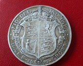 1917 KGV British silver half crown coin