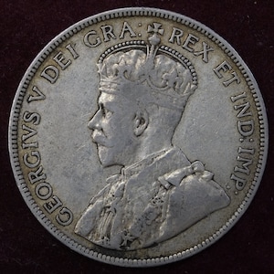 1917 Newfoundland 50 cents silver coin