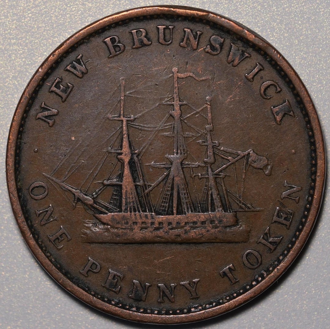 1843 Early Victorian New Brunswick One Penny Token - Etsy 1843 Early Victorian New Brunswick One Penny Token - Etsy