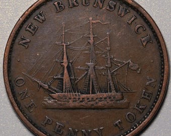 【入手困難!!】オーストラリア・ニンビン産タンクトップ【古着】値下げ不可 1843 Early Victorian New Brunswick One Penny Token - Etsy