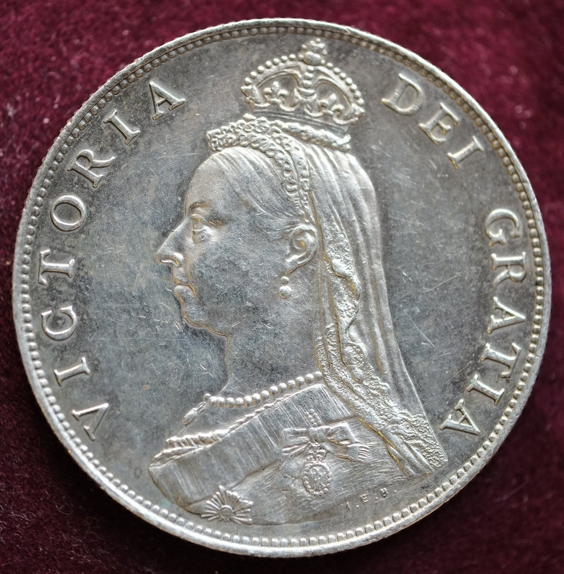 Image of 1887 Victorian Jubilee Portrait Silver Florin