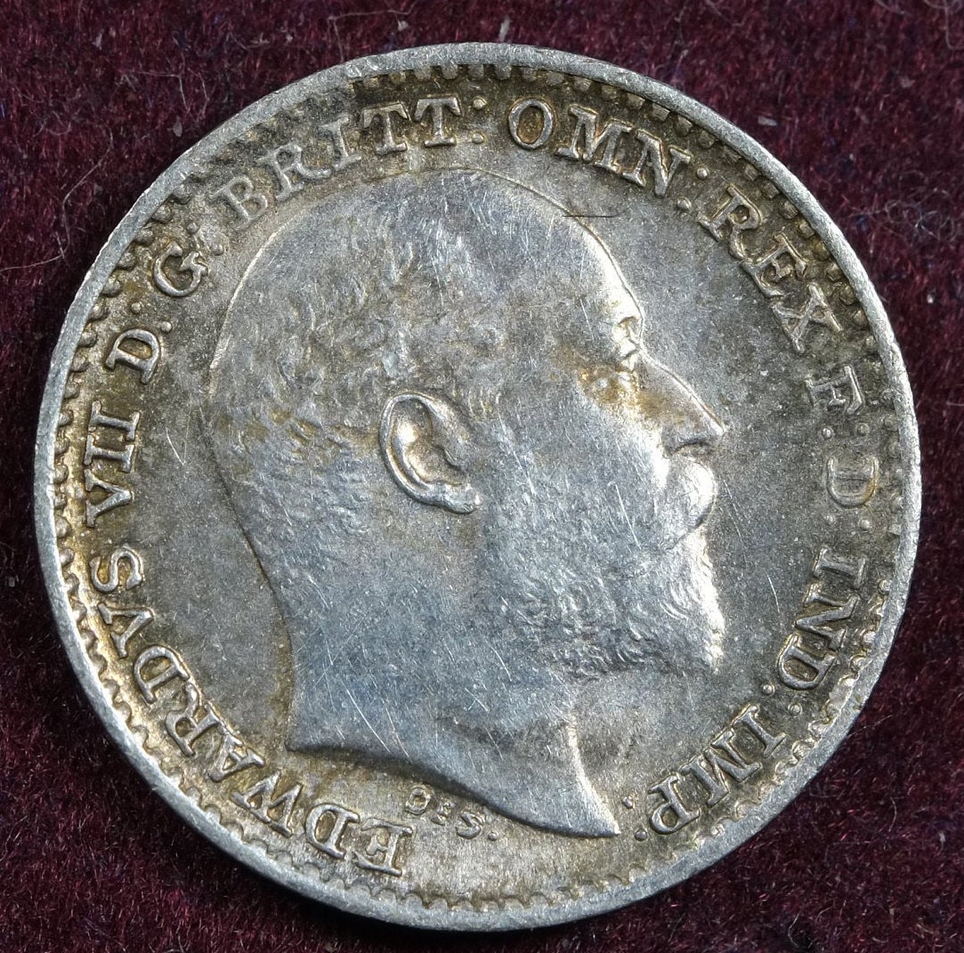 Image of 1903 Silver One Penny Maundy Coin King Edward Vii