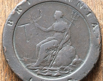 コ*木様 1797年 英国カートホイール 2ペンス 銅貨ジョージ3世 1797年