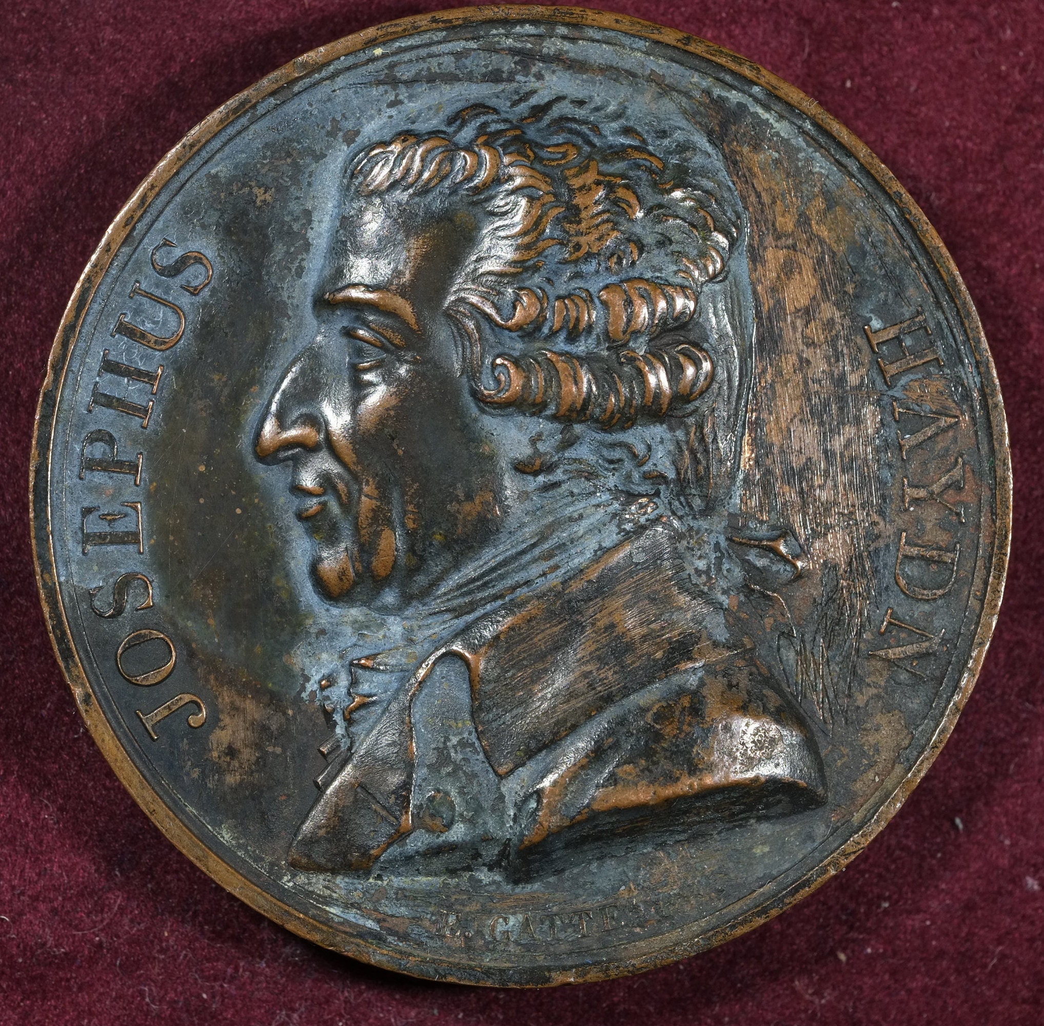 Image of 1818 Josephus Haydn Bronze Medal By Gatteaux