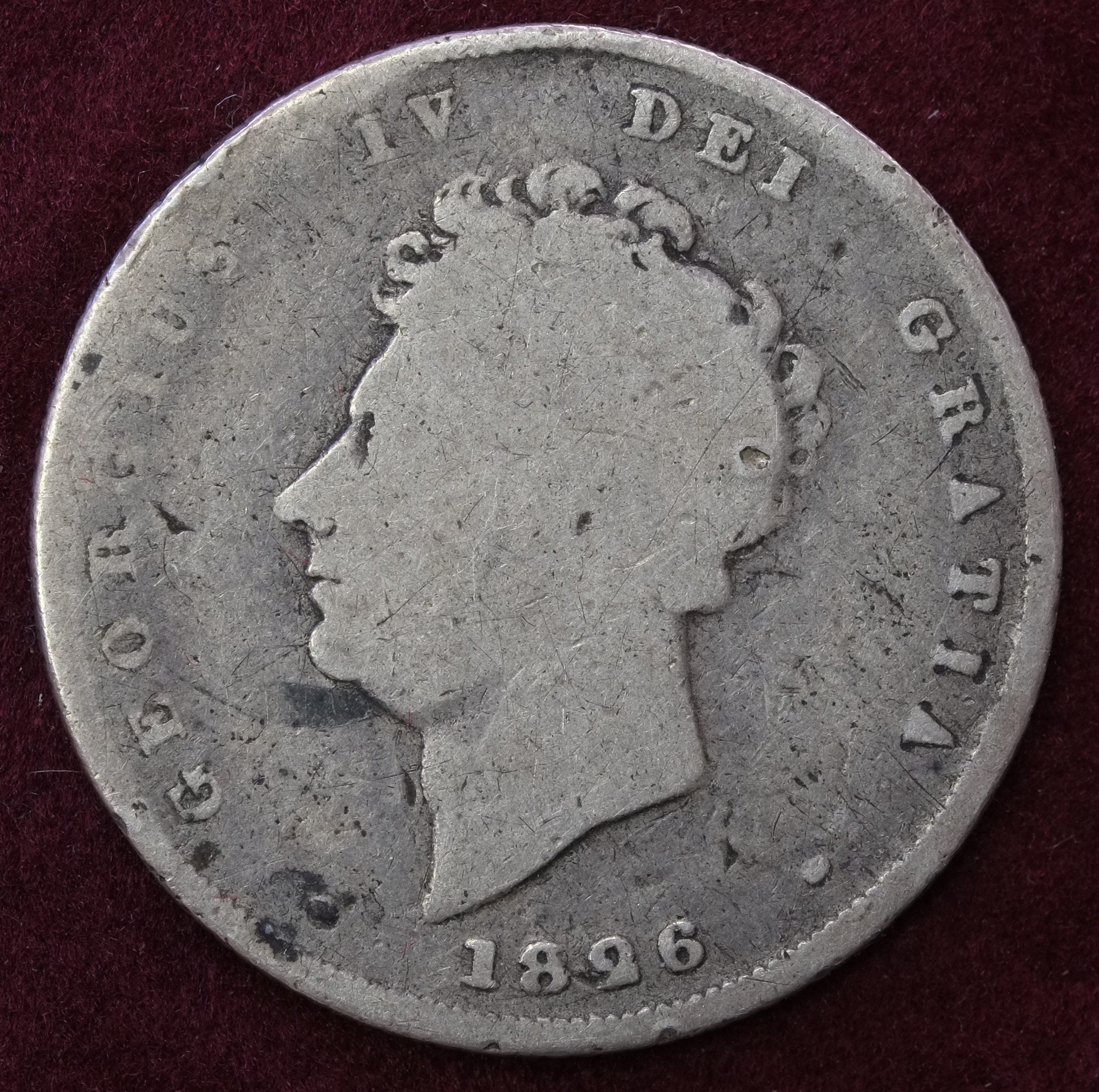 Image of 1826 King George Iv Silver One Shilling Coin