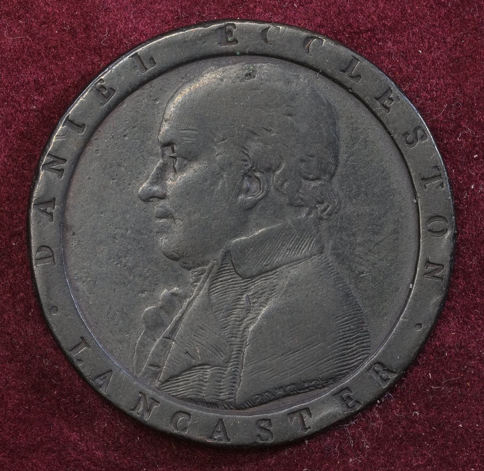Image of 1794 Half Penny Lancashire Halfpenny Daniel Eccleston Lancaster