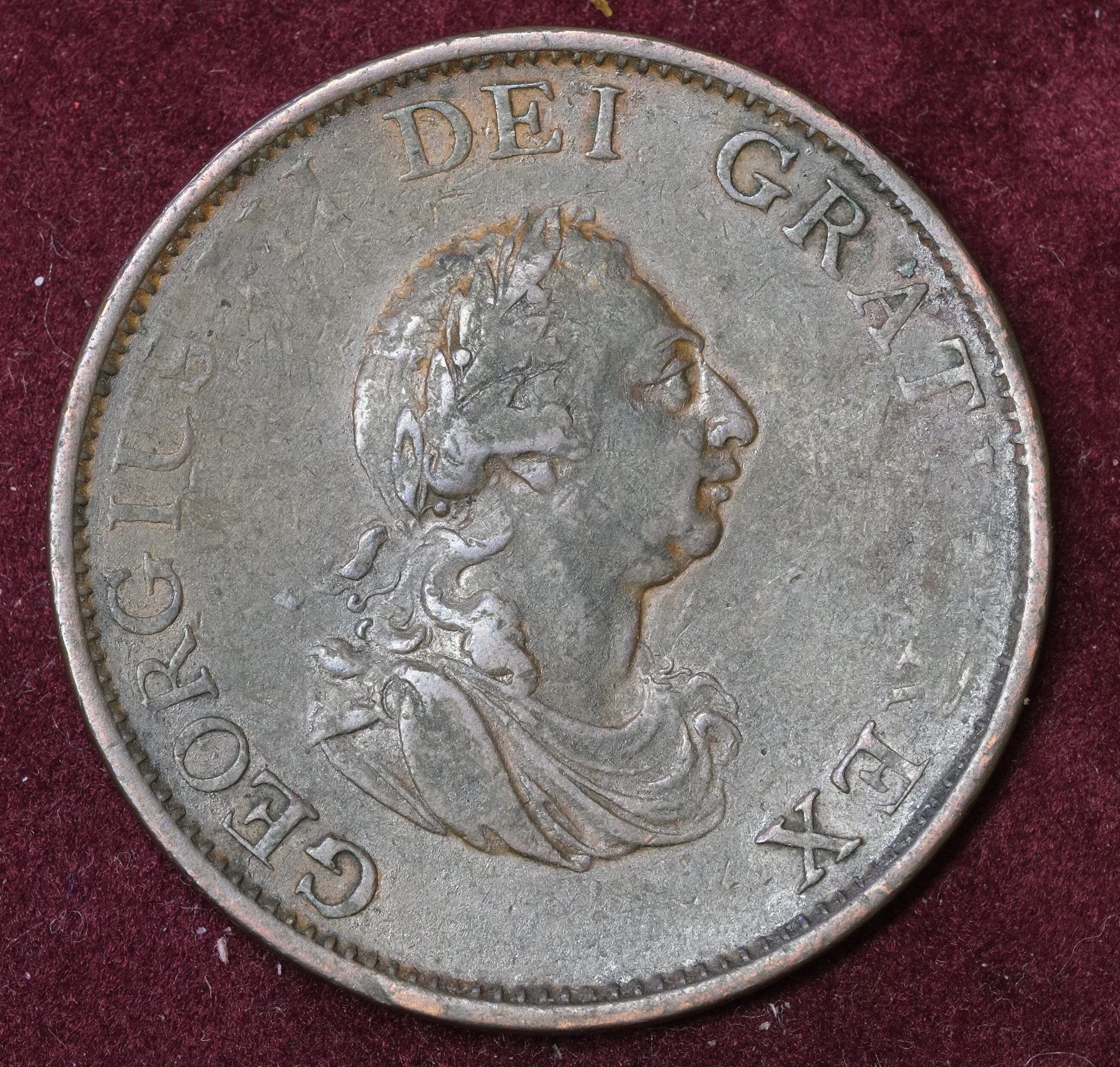 Image of 1799 King George Iii Half Penny Coin Soho Mint