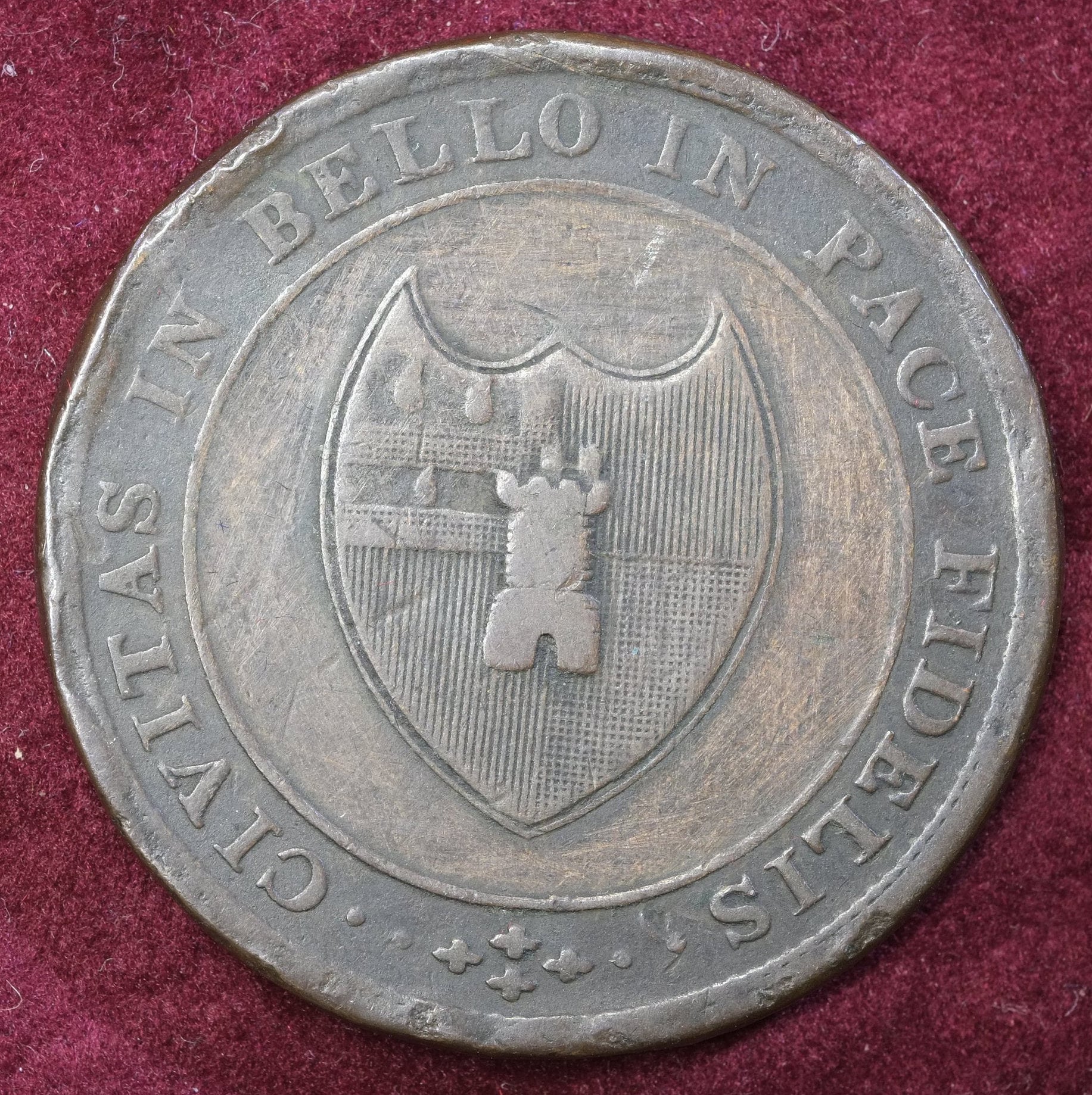 Image of 1811 One Penny Token Worcester City & County