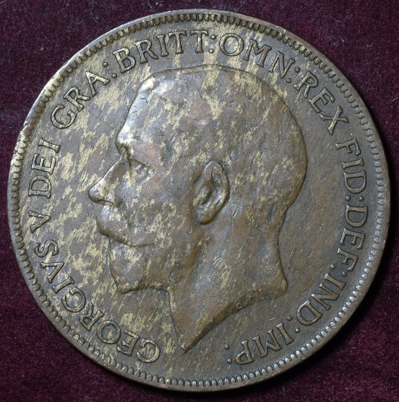 1921 One Penny coin KGV