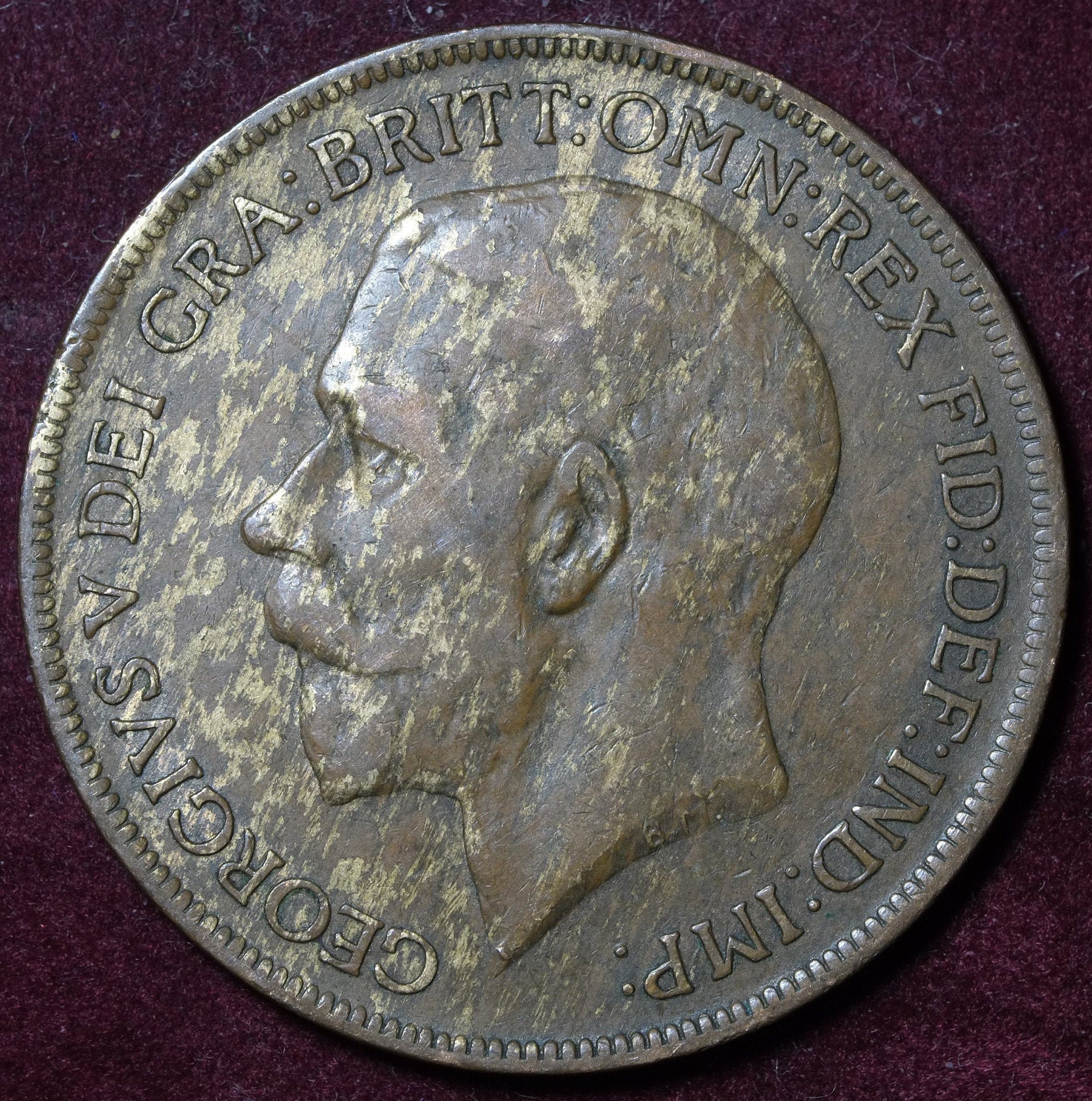 Image of 1921 One Penny Coin Kgv