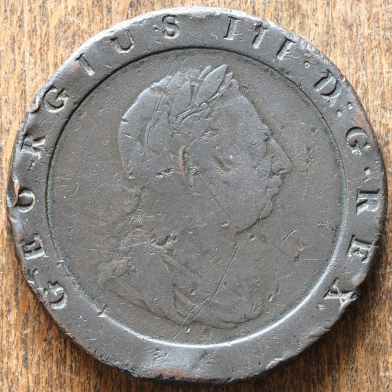 1797 年 カートホイール 2 ペンス コイン ジョージ 3 世 - Etsy 日本