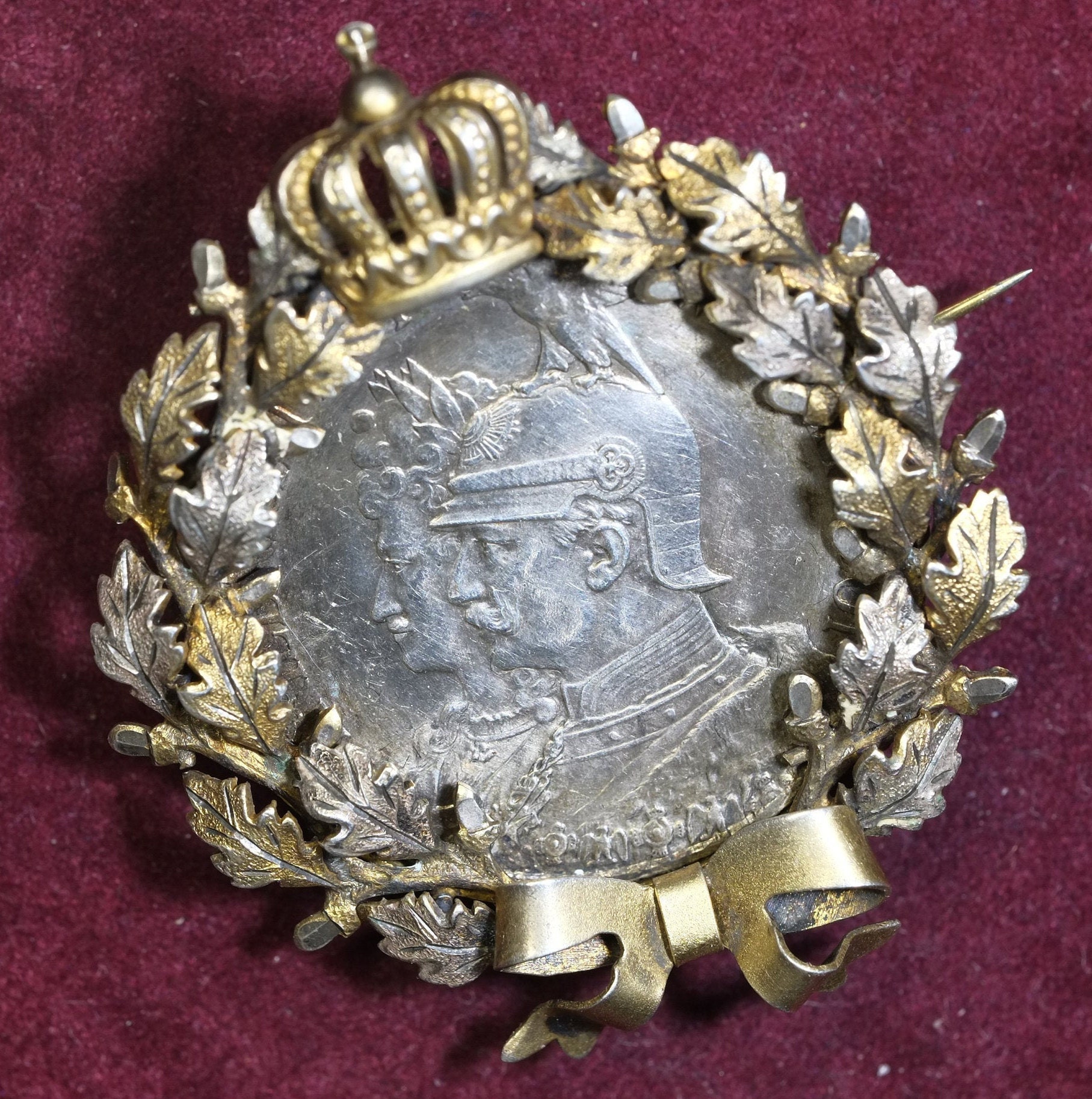 Image of 1901 Silver Zwei Mark Coin Brooch